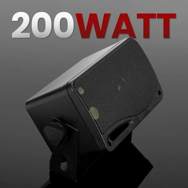 Alt view image 3 of 7 - 3-Way Indoor Outdoor Speaker System - 3.5 Inch 200W Pair of Mini Box Ceiling Wall Mount Speakers w/1" Tweeter, 3.25" Woofer, 1.75 Midrange - Home Theater Entertainment, PA System - 2022SX
