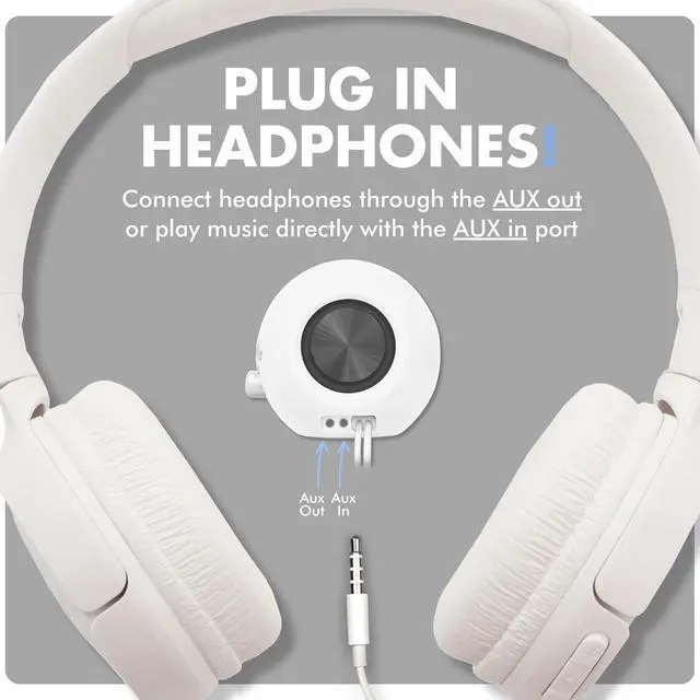 Alt view image 6 of 7 - FOR-White Computer Speakers with RGB Lighting, Bluetooth, USB, and AUX - Triple Mode Connection, Dual 2.25" Drivers for Work and Play, Bluetooth Desktop Speakers for PC - White