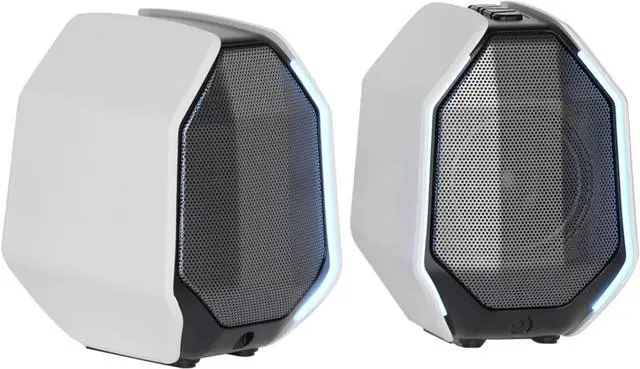 Main image of FOR 30W PC Gaming Computer Speakers for Laptop, Mac, Desktop Computer, Woofer Speakers, Bluetooth, USB, 3.5mm AUX Inputs, RGB Lights, Multimedia Speakers, White