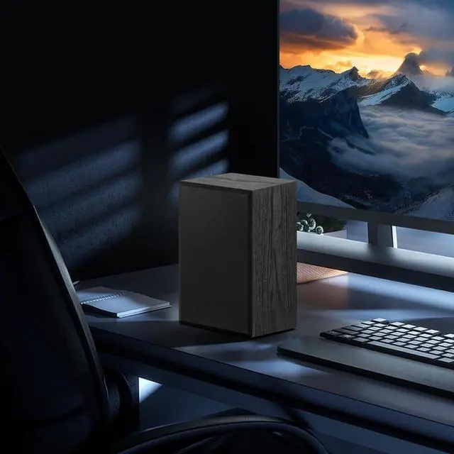 Alt view image 6 of 7 - FOR-30W*2 Passive Bookshelf Speakers for Record Players and Home Theater Systems, Midrange and High-Frequency Stereo Speakers, Indoor Rear Surround Speakers, Requires a Receiver or Amplifier,Black