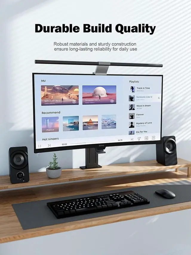 Alt view image 4 of 6 - Computer Speakers for Desktop PC, Plug & Play USB Speaker with 2 Speaker Units, Dynamic RGB Light PC Speakers, USB/Type-C Powered Wired Speakers for Desktop, Laptop, Projector