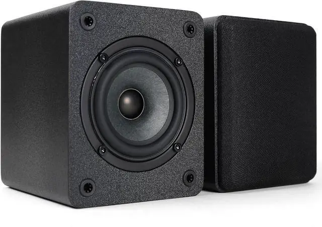 Alt view image 3 of 4 - COVO-S 2-Way Passive Bookshelf Speakers, Amplifier Required, Not for Turntable, 3-Inch Woofer, 0.75-Inch Tweeter, Wall Mountable, Pair, Black