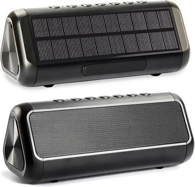 Main image of Solar Bluetooth Speaker Portable Wireless, 50H Playtime with HD Stereo Sound,5000mAh Can Charge Cell Phone,BT5.3,Outdoor Waterproof IPX6,TWS Pairing/AUX/TF play for Camping/Beach/Party/travel/Cycling
