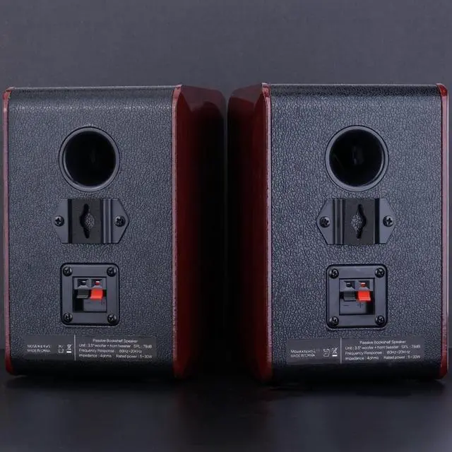 Alt view image 4 of 7 - Passive Bookshelf Speakers with 3.5 inch Woofer,Home Desktop Stereo Speakers,Amplifier or Receiver Required,Passive Surround, Front Speakers for PC/Gaming/Turntable,4 Ohms,Wall Mountable