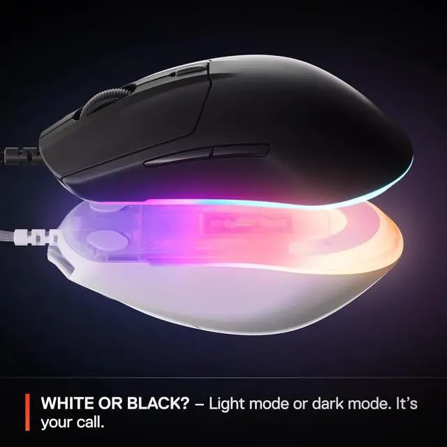 Alt view image 7 of 7 - Rival 3 Gen 2 Gaming Mouse  8500 DPI TrueMove Core Optical Sensor  60 Million Click Durability  Low Latency  77g Lightweight  100% PTFE Feet  RGB  Black