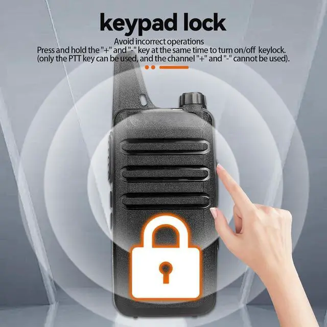 Alt view image 4 of 7 - FOR-RT22 Two Way Radio Long Range Rechargeable,Portable 2 Way Radio, USB-C Charging, Handsfree Walkie Talkies for Adults Cruise Hiking Camping(4 Pack)