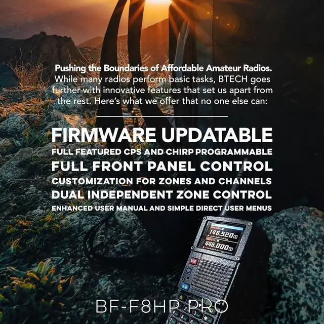 Alt view image 3 of 7 - FOR BF-F8HP PRO 10 W Tri-Band Two-Way Radio  UV-5R 7th Gen, 1000 Channels, GPS & NOAA Weather, Aviation/VHF/UHF/1.25 m Scanner, IP54 Rugged, USB-C Rechargeable Battery
