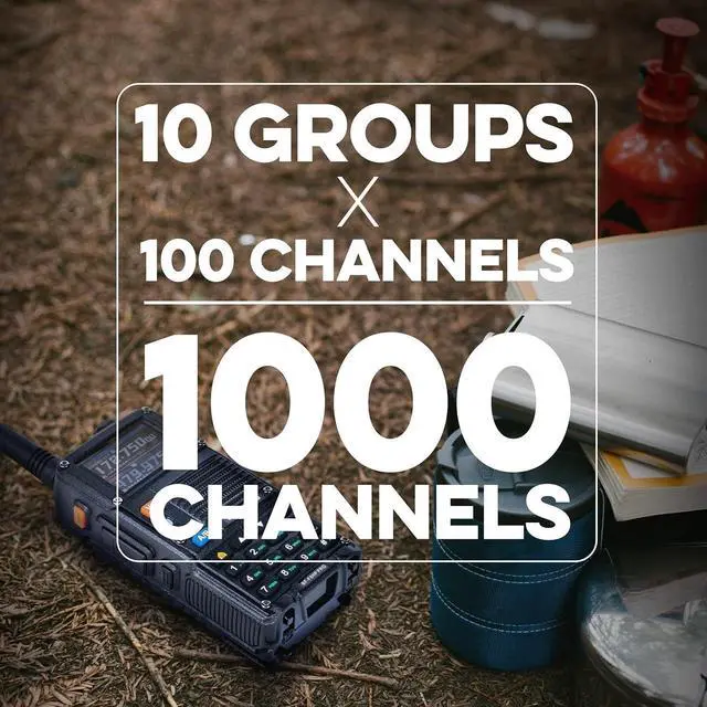 Alt view image 4 of 7 - FOR BF-F8HP PRO 10 W Tri-Band Two-Way Radio  UV-5R 7th Gen, 1000 Channels, GPS & NOAA Weather, Aviation/VHF/UHF/1.25 m Scanner, IP54 Rugged, USB-C Rechargeable Battery