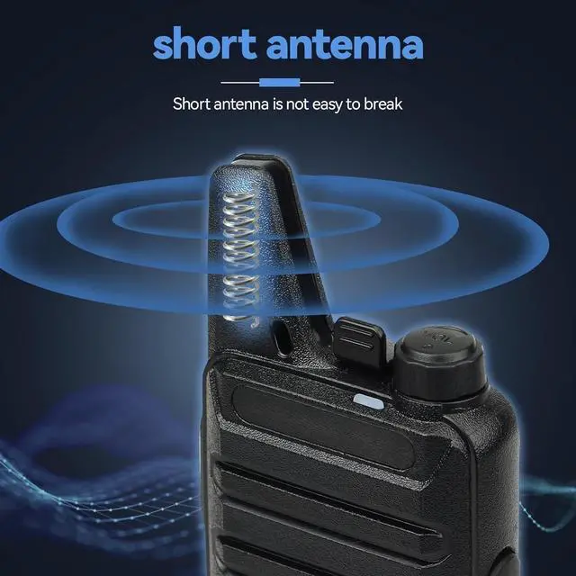 Alt view image 6 of 7 - RT22 Walkie Talkies, Mini 2 Way Radio Rechargeable, VOX Handsfree, Portable, Two-Way Radios Long Range with Earpiece, for Family Road Trip Camping Hiking Skiing(2 Pack, Black)