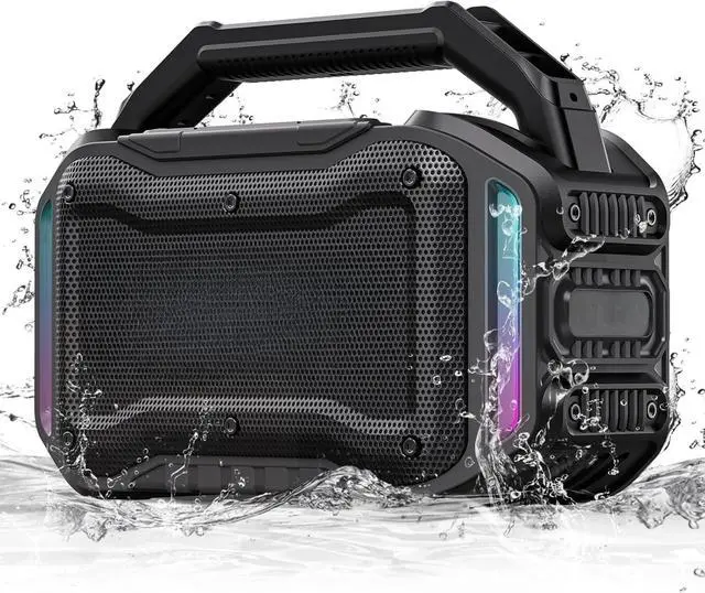 Main image of Speakers Bluetooth Wireless: 80W(Peak) Loud Speaker with Bass, 20H Playtime, IPX6 Waterproof, Large Jobsite Speakers for Work, Outdoor, Workshop, Garage, Portable Speaker with TWS (Black)