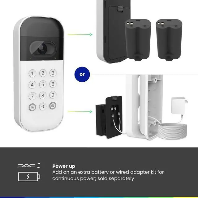 Alt view image 4 of 6 - FOR-Smart Garage Door Video Keypad with Wide-Angle Camera,Customizable PIN Codes,and Smartphone ControlTake Charge of Your Garage Access Works with , LiftMaster and Craftsman openers,White