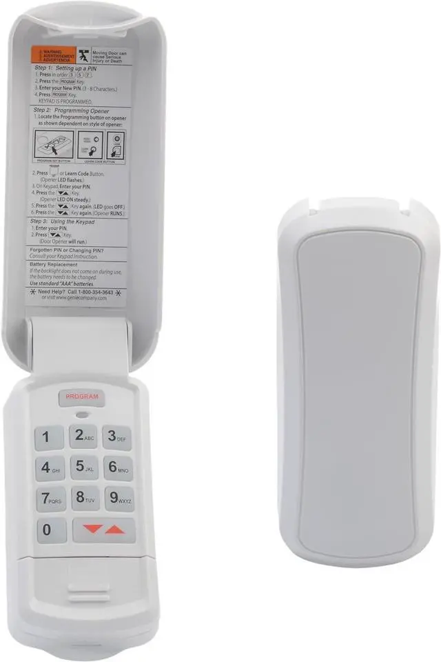 Alt view image 2 of 7 - FOR Garage Door Opener Wireless Keyless Keypad - Safe & Secure Access - Compatible with All Intellicode Garage Door Openers - Easy Entry into the Garage With a PIN - Model GK-R, White