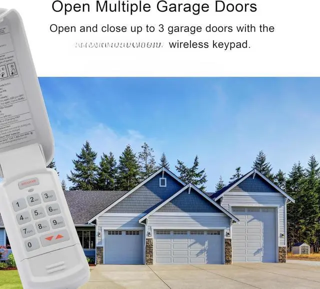 Alt view image 6 of 7 - FOR Garage Door Opener Wireless Keyless Keypad - Safe & Secure Access - Compatible with All Intellicode Garage Door Openers - Easy Entry into the Garage With a PIN - Model GK-R, White