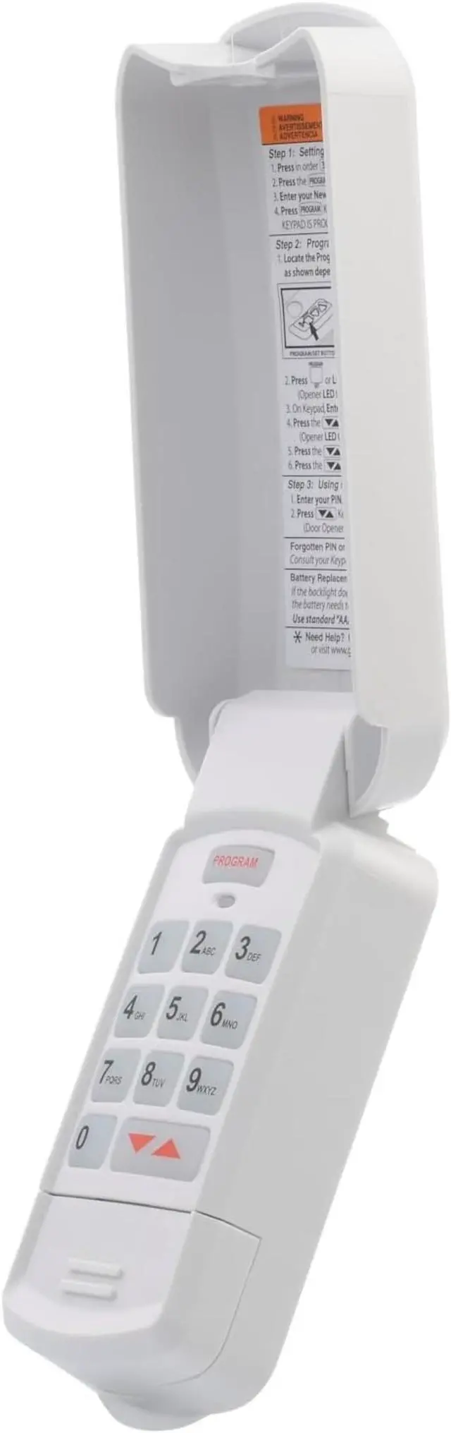 Alt view image 3 of 7 - FOR Garage Door Opener Wireless Keyless Keypad - Safe & Secure Access - Compatible with All Intellicode Garage Door Openers - Easy Entry into the Garage With a PIN - Model GK-R, White