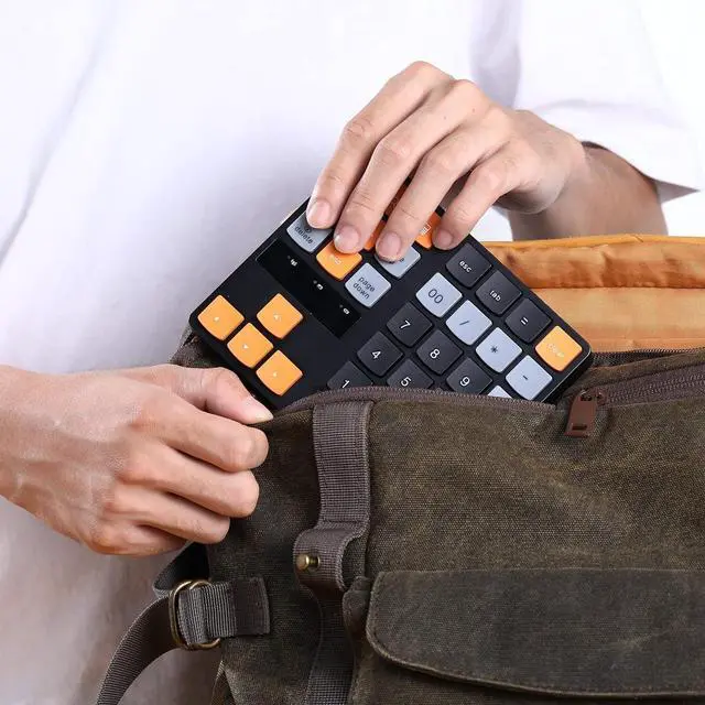 Alt view image 7 of 7 - for Bluetooth Numeric Keypad, Wireless Number Pad 35-Keys Financial Accounting Rechargeable Number Keyboard for Laptop Desktop, PC, Notebook