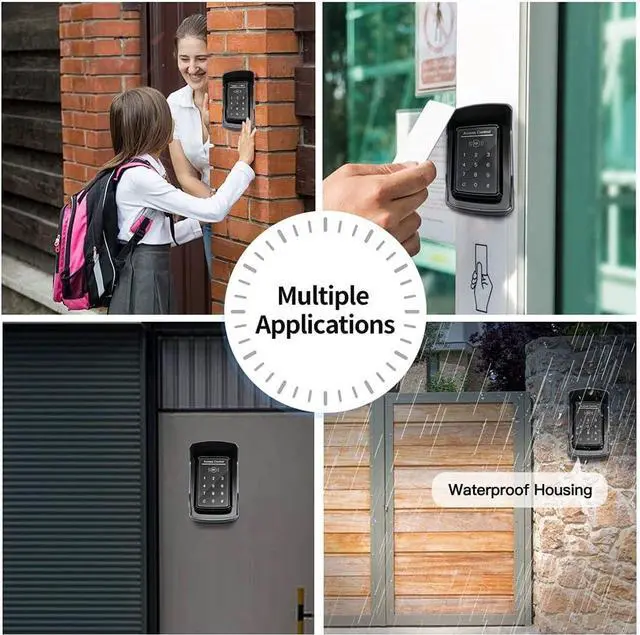 Alt view image 2 of 7 - Touch Panel Wired Keypad, Universal Keyless Entry Keypad DC 12V 24V for The Automatic Driveway Gate Opener, Magnetic Lock, Door Access Control System, Digital Code or RF ID Card