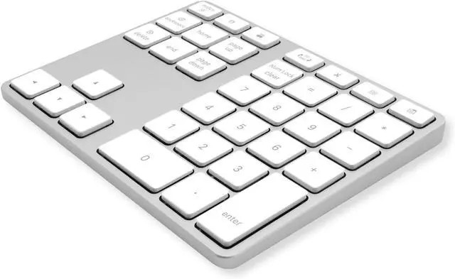 Main image of Bluetooth Number Pad for Laptop - Rechargeable Wireless Numeric Keypad - Slim 35 Key Wireless Number Pad for Data Entry, 10 Key Numpad Compatible with Mac, MacBook, iPad, PC Desktop, Windows