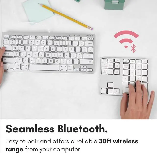 Alt view image 3 of 7 - Bluetooth Number Pad for Laptop - Rechargeable Wireless Numeric Keypad - Slim 35 Key Wireless Number Pad for Data Entry, 10 Key Numpad Compatible with Mac, MacBook, iPad, PC Desktop, Windows