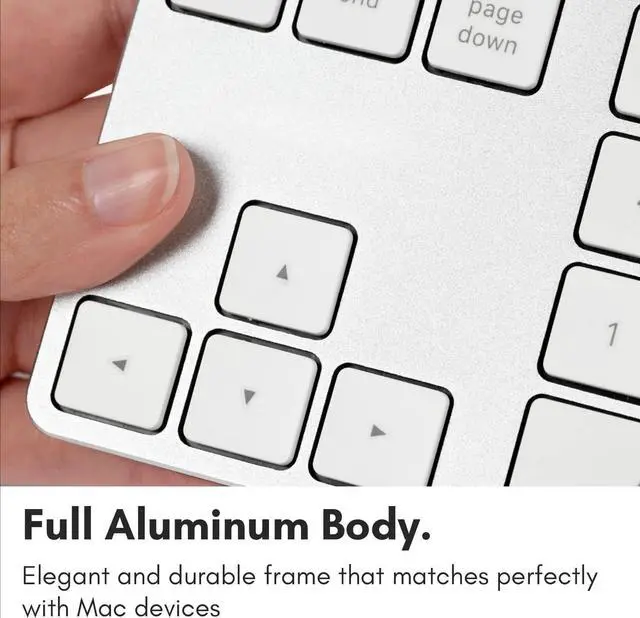 Alt view image 6 of 7 - Bluetooth Number Pad for Laptop - Rechargeable Wireless Numeric Keypad - Slim 35 Key Wireless Number Pad for Data Entry, 10 Key Numpad Compatible with Mac, MacBook, iPad, PC Desktop, Windows