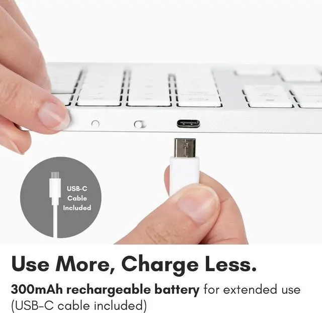 Alt view image 7 of 7 - Bluetooth Number Pad for Laptop - Rechargeable Wireless Numeric Keypad - Slim 35 Key Wireless Number Pad for Data Entry, 10 Key Numpad Compatible with Mac, MacBook, iPad, PC Desktop, Windows