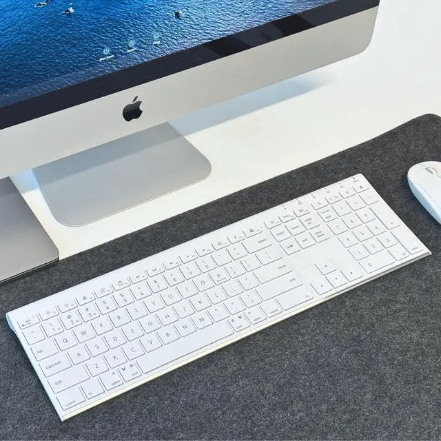 Alt view image 7 of 7 - Wireless Bluetooth Keyboard for Mac - Compatible Apple Keyboard or MacBook Pro/Air, iMac - Multi-Device, Up to 3 Devices with 110 Keys, 20 Shortcuts, Numeric Keypad, and Rechargeable - White