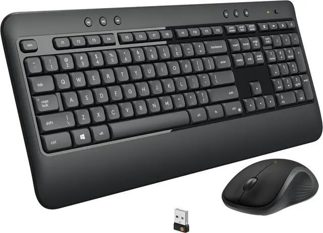 Main image of Advanced Wireless Keyboard and Mouse Combo for Windows, 2.4 GHz Unifying USB-Receiver, Multimedia Hotkeys, 3-Year Battery Life, for PC, Laptop
