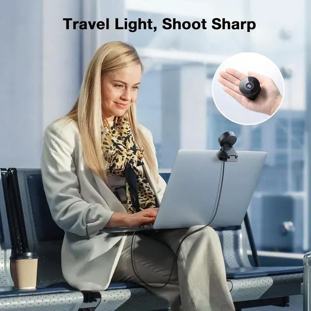 Alt view image 4 of 7 - C950 4K Webcam for PC - 8 Megapixels 4K UHD, PDAF Autofocus, Noise-Canceling Mic, 70° FOV, 1080P@60FPS, Privacy Cover, USB 2.0 Plug&Play, No Tripod Hole, Ideal Webcam for Zoom/Teams/Google Meet