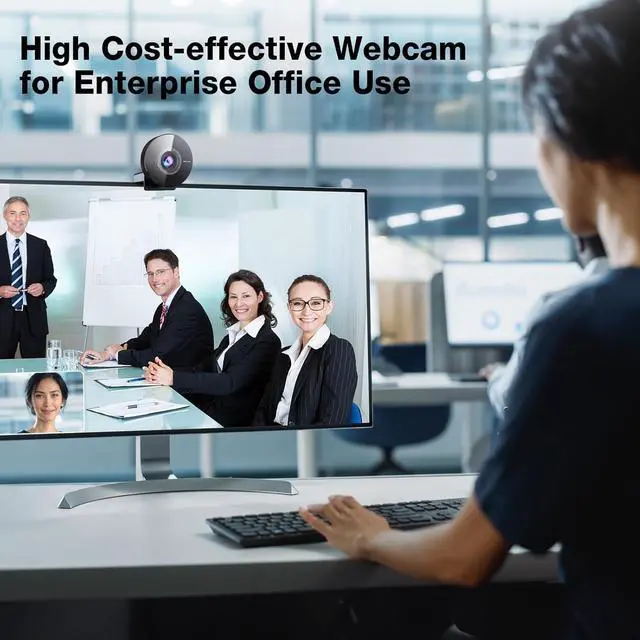 Alt view image 6 of 7 - C950 4K Webcam for PC - 8 Megapixels 4K UHD, PDAF Autofocus, Noise-Canceling Mic, 70° FOV, 1080P@60FPS, Privacy Cover, USB 2.0 Plug&Play, No Tripod Hole, Ideal Webcam for Zoom/Teams/Google Meet