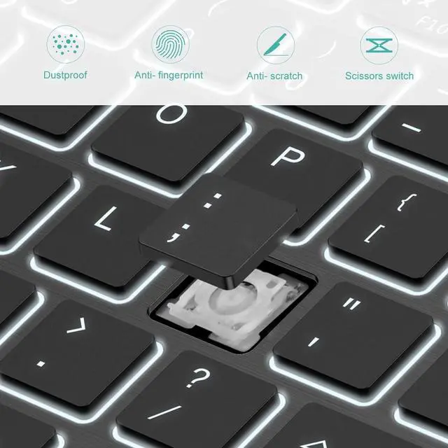 Alt view image 7 of 7 - Bluetooth Keyboard and Mouse Combo for iPad - Rechargeable Wireless Keyboard & Mouse with 7-Color Backlit Compatible with iPad 10th/9th/8th Gen, iPad Pro/Air/Mini, iPhone15/14/13 Pro, Black