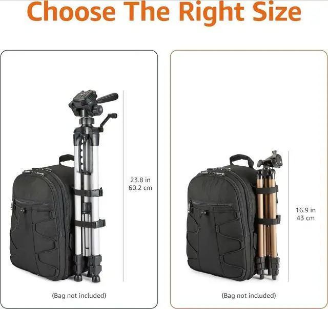 Alt view image 6 of 7 - for50-inch Lightweight Portable Camera Mount Tripod Stand with Bag, for Travel Photography, Champagne
