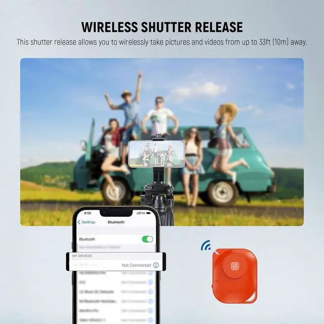 Alt view image 4 of 5 - Basic 74" Video Tripod Monopod, 3 Way Pan Tilt Head, Remote, Overhead Camera Mount, Horizontal Central Axis, Phone Holder Compatible with iPhone DSLR Telescope Projector, Max Load 17.6lb, TP05