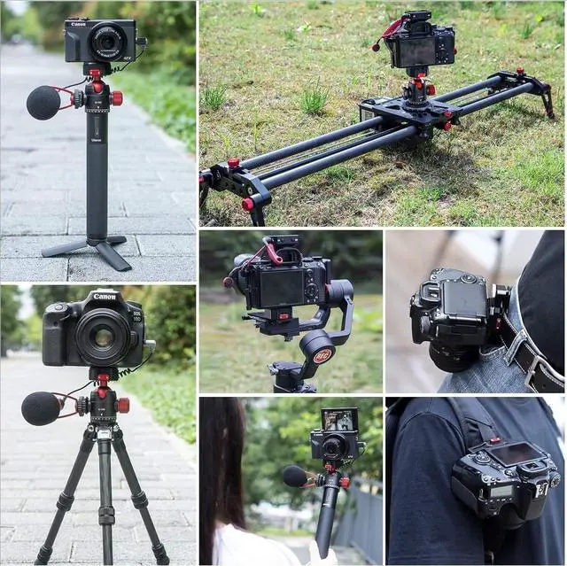 Alt view image 6 of 6 - FOR-Ball Head with Claw Super Quick Release Design, Professional Metal 360° Rotating Panoramic Ball Head with Cold Shoe, Up 44.1lbs Load, for Tripod,Monopod,Slider,DSLR Camera (U-100)