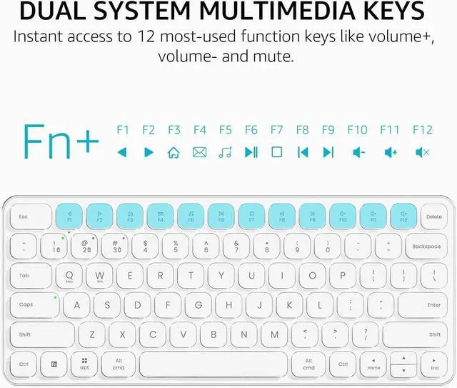 Alt view image 6 of 7 - 9010M Multi-Device Keyboard and Mouse Combo, 2.4GHz/Bluetooth 5.0/4.0 Wireless Keyboard & Mouse Set for Windows/Mac/Linux/Chrome, Support 4 Devices, Low-Profile Silent Click, Battery Powered