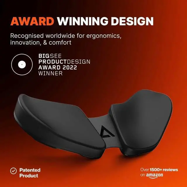 Alt view image 2 of 7 - FOR-Carpio 2.0 - Right-Handed Truly Ergonomic Wrist Rest for Mouse, Carpal Tunnel Support, Pain Relief, Anti-Fatigue, Easy Glide, Sleek, Office, Computer, Laptop, Gaming - Large, Black