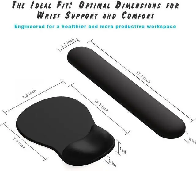 Alt view image 4 of 4 - ErgoComfort Gel Wrist Rest Mouse Pad-Ergonomic Office Mousepad with Wrist Support-Non-Slip, Design Desk Accessories Mat for Home&Game Decor (09MochaSand Set)