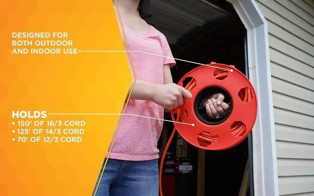 Alt view image 3 of 4 - forE-102 Heavy Duty Cord Storage Wheel, 125-Foot