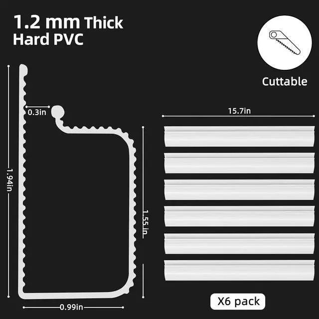 Alt view image 5 of 7 - FOR94.2 in Cable Management Under Desk,Easy Install Adhesive Mount Cord Hider,Cord Organizer,Wire Management,Wire Hider for Office Organization,Child & Pet Proof,White