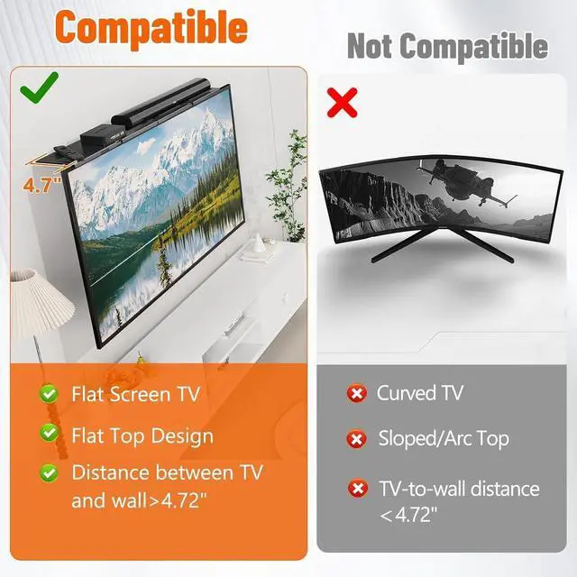 Alt view image 5 of 7 - Soundbar Mount, No Drilling Steel TV Top Shelf Fits Most of Sound Bars Up to 15 Lbs, Universal Sound Bar TV Mount Bracket, Sound Bar Stand Compatible with Samsung, Sony, LG,Bose, 33.8x4.7inch