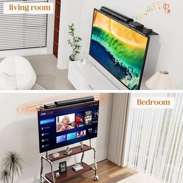 Alt view image 4 of 7 - Soundbar Mount, No Drilling Steel TV Top Shelf Fits Most of Sound Bars Up to 15 Lbs, Universal Sound Bar TV Mount Bracket, Sound Bar Stand Compatible with Samsung, Sony, LG,Bose, 33.8x4.7inch