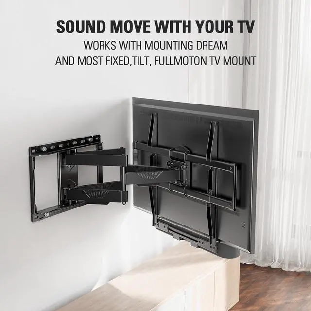 Alt view image 2 of 7 - forSoundbar Mount with Easy Access Design for SONOS Beam, SoundBar Bracket with Sliding Block Fits TV up to VESA 600x400mm, Compatible with The Beam Constructed of Duty Aluminum Profile