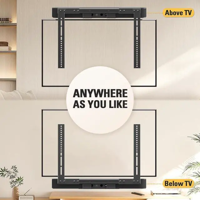 Alt view image 7 of 7 - forSoundbar Mount with Easy Access Design for SONOS Beam, SoundBar Bracket with Sliding Block Fits TV up to VESA 600x400mm, Compatible with The Beam Constructed of Duty Aluminum Profile