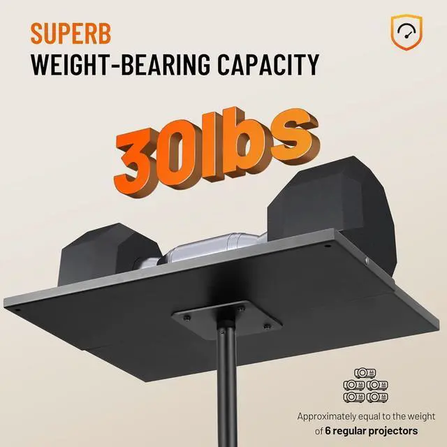 Alt view image 5 of 7 - Projector Tripod Adjustable Height: 35.4to 51.2In Foldable Heavy Duty 360 Rotatable Multiple Uses Stand for Studio, Outdoor, Movie, Stage, Home