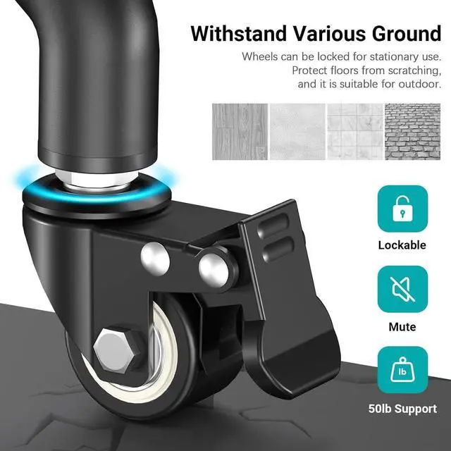 Alt view image 5 of 7 - FOR-Projector Stand Tripod on Wheels, Adjustable Height 31-56 Inches, Laptop Tripod Stand Rolling, Heavy Duty Projector Tripod Metal Construction, Multifunctional for Office & Home