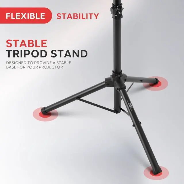 Alt view image 6 of 7 - Universal Projector Stand  Adjustable Tripod for Laptop, DJ Gear, Projectors  Heavy-Duty, Portable  Height Adjustable 28" to 46"  Ideal for Stage, Studio, Office, Events
