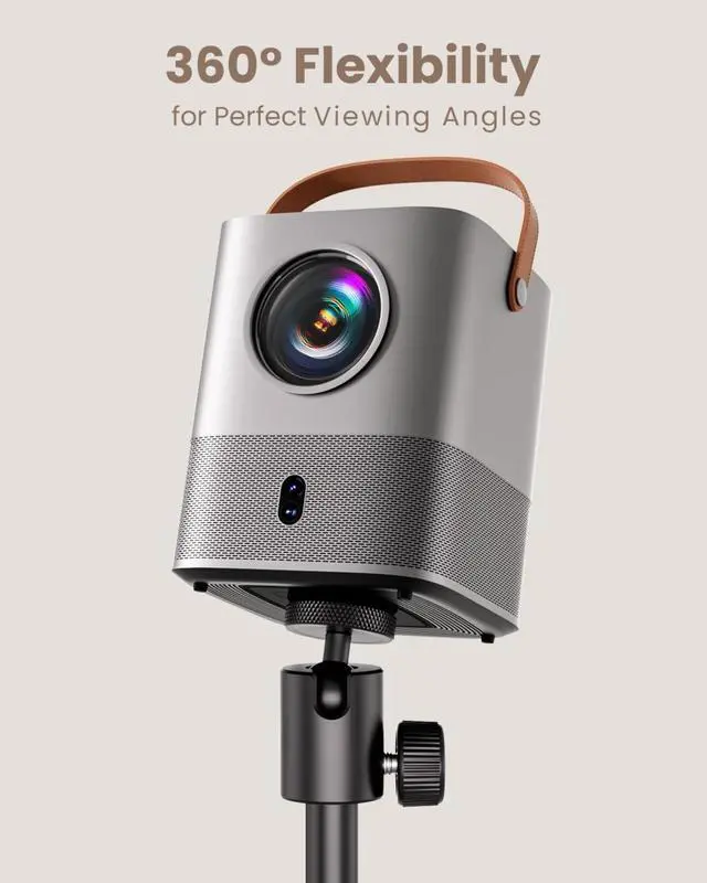 Alt view image 3 of 6 - Portable Projector Stand for Outside, 32" Adjustable Projector Stand Tripod for Home & Outdoor Movie Night, with 1/4" Screw Adapter, 360 ° Rotation Ball Head