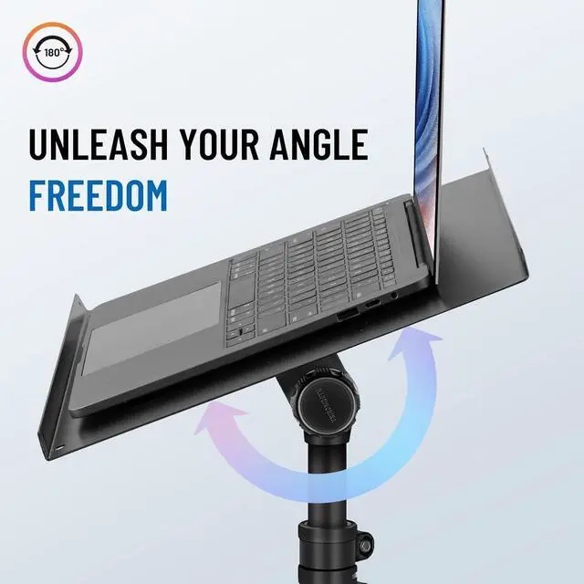 Alt view image 2 of 7 - Projector Stand Tripod Adjustable - Stable for Tablets Phones Book Height 26" to 51.5" Multifunctional Laptop DJ Rack Stand Portable for Outdoor Movies CPS0331