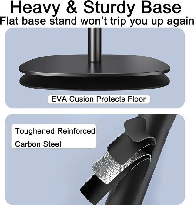 Alt view image 2 of 7 - FOR-Projector Stand Floor Projector Mount Stand 1/4 Screw with Heavy Base, Adjustable Height 33"-50",Arbitrary Angle Adjustment, for Living Room, Courtyard, Bedroom