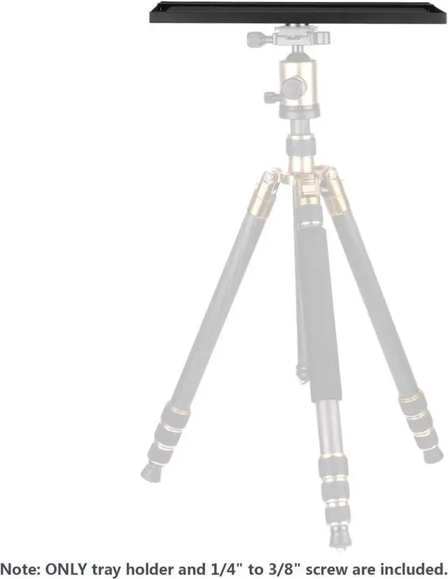 Alt view image 5 of 6 - Laptop Notebook Pallet Projector Tray Holder for 1/4 to 3/8 inches Screw Tripod Stand Mount Use in Stage Meeting Rooms Outdoor Lecture Halls (Tripod Stand Not Included)(34 * 24 * 1.3cm)