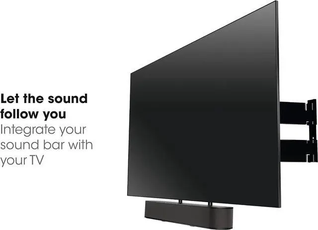 Alt view image 3 of 7 - Sound 3550 soundbar Mount | Also fits Bose Soundbar 500/700 | Sonos Arc/Ultra/Beam/Playbar | Samsung | Sony | LG and JBL | Mount for VESA 100 to 600 | Black | Max. 14.3 lbs (6,5 kg)