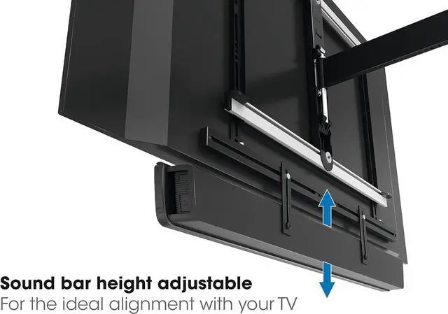 Alt view image 4 of 7 - Sound 3550 soundbar Mount | Also fits Bose Soundbar 500/700 | Sonos Arc/Ultra/Beam/Playbar | Samsung | Sony | LG and JBL | Mount for VESA 100 to 600 | Black | Max. 14.3 lbs (6,5 kg)